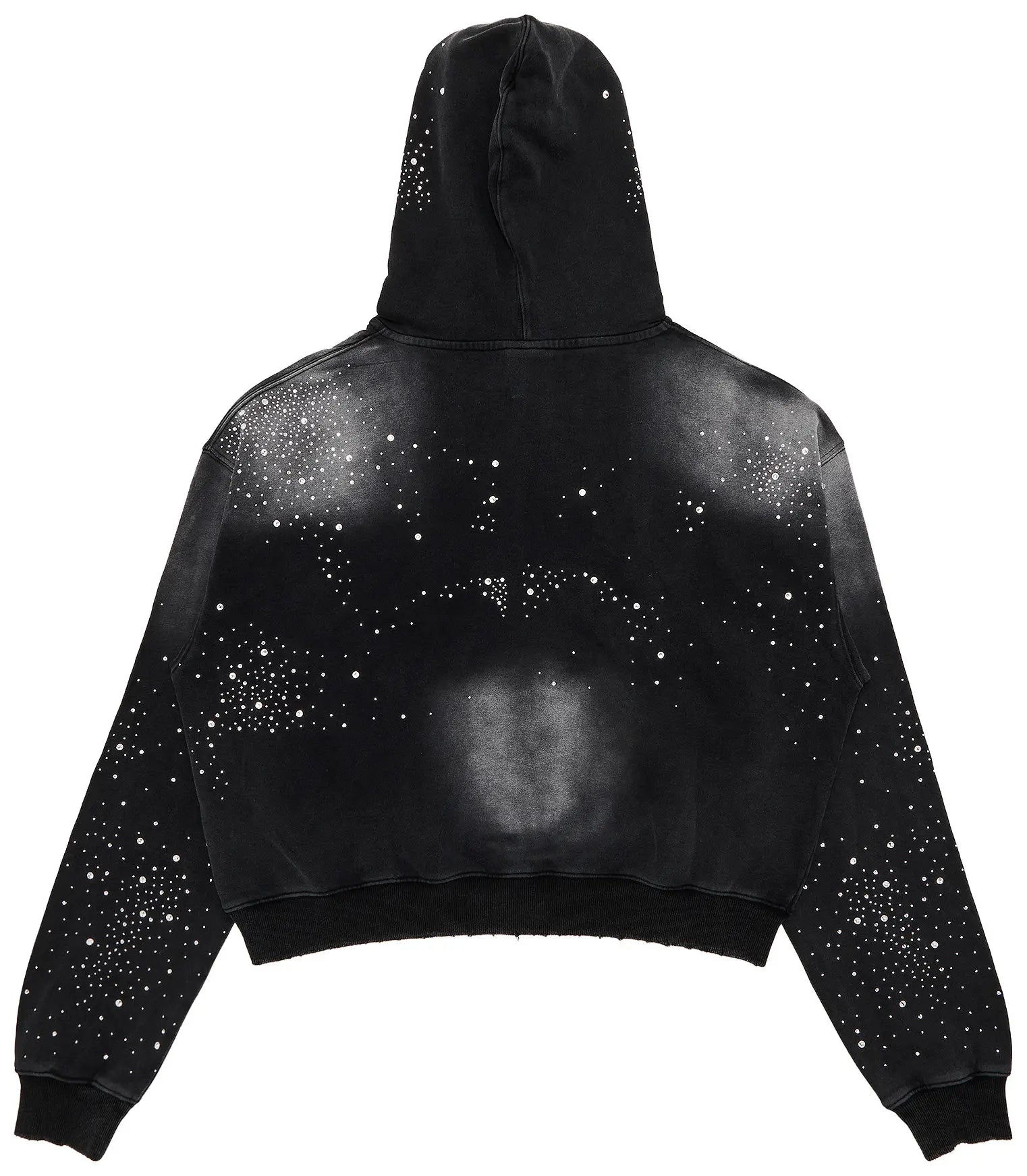 Back View of Vale Forever Valley Dreams Classico Black Zip-Up Hoodie